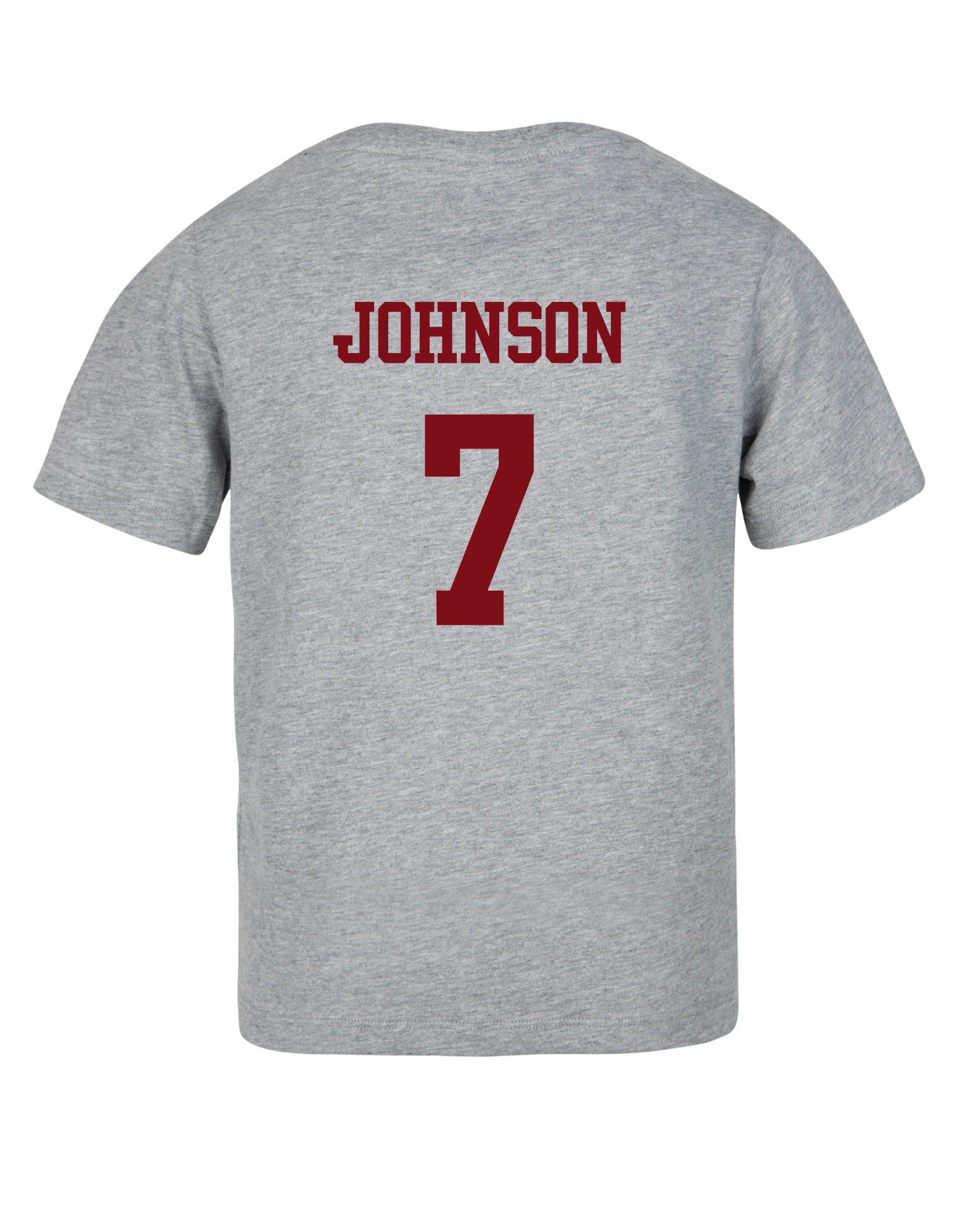 Name and # on Back of Shirt